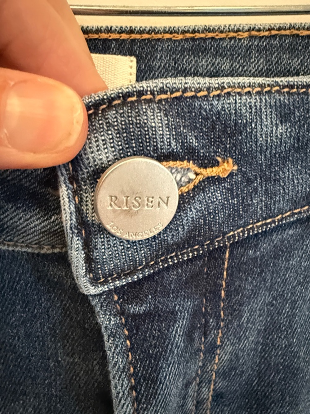 RISEN - Women's Mid Blue Embroidered Floral Jeans - Picture 6 of 16